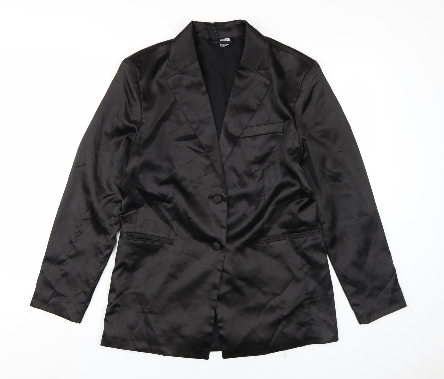 Womens UK Size 2XS H&M Black Basic Jacket