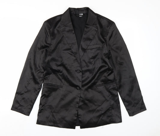Womens UK Size 2XS H&M Black Basic Jacket