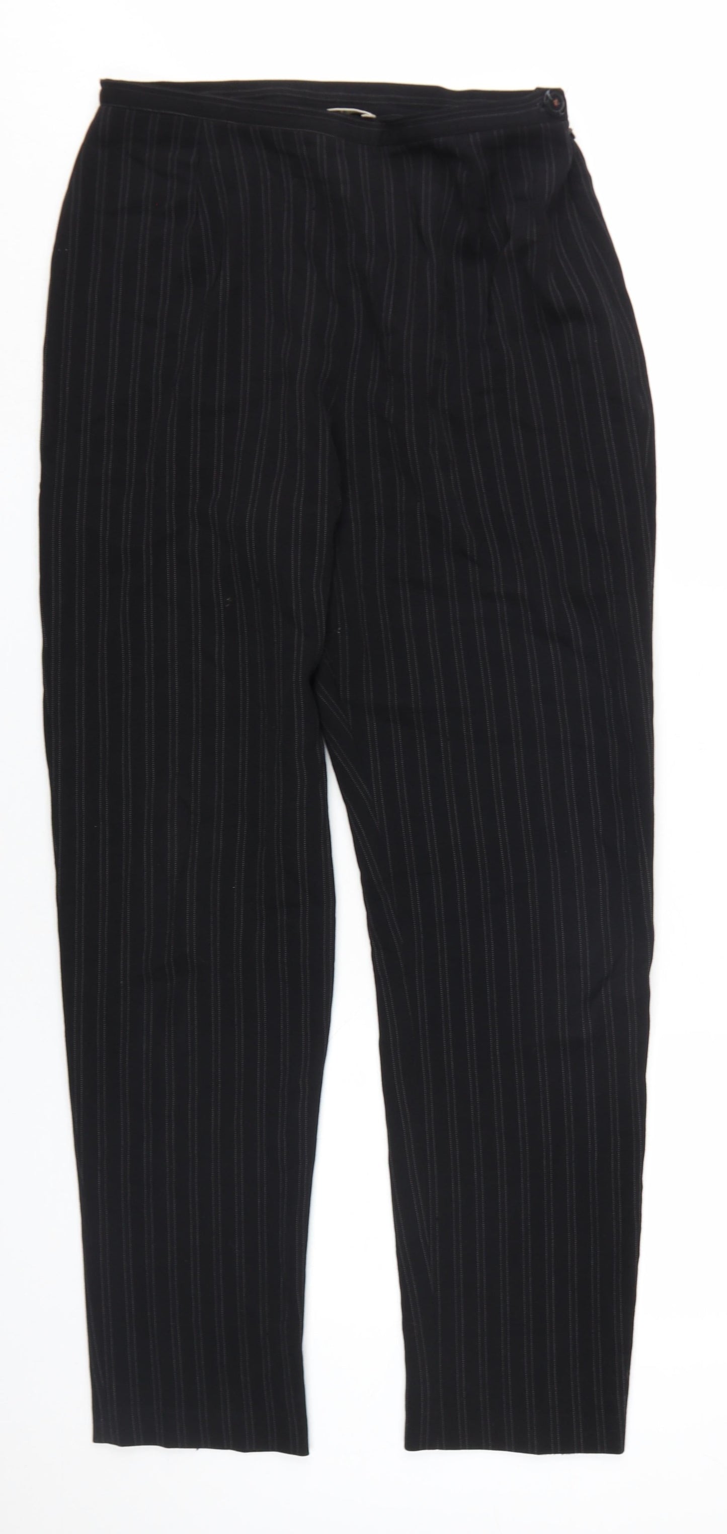 Womens UK Size 12 Kaliko Regular Fit Dress Pants Black Trousers
