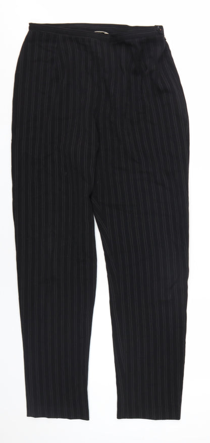 Womens UK Size 12 Kaliko Regular Fit Dress Pants Black Trousers