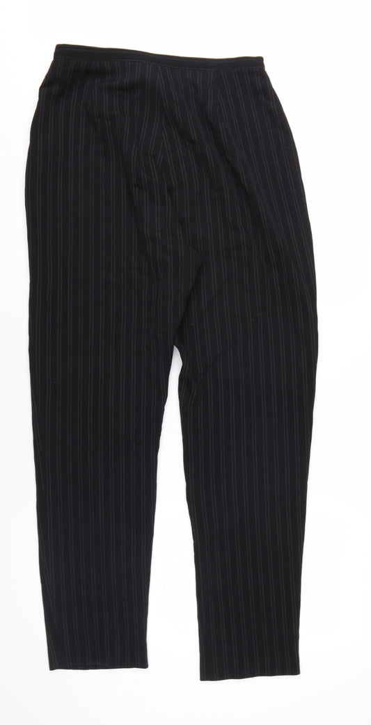 Womens UK Size 12 Kaliko Regular Fit Dress Pants Black Trousers