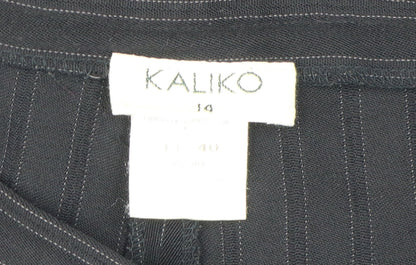 Womens UK Size 12 Kaliko Regular Fit Dress Pants Black Trousers
