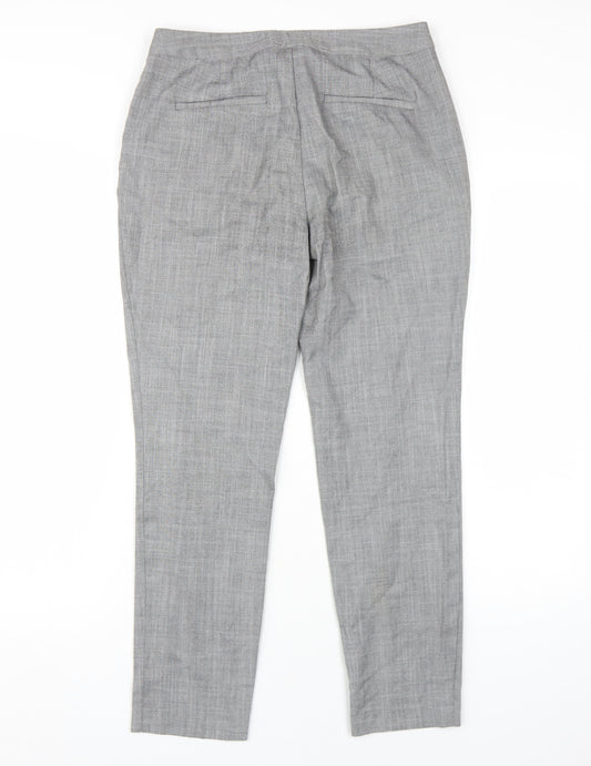 Womens UK Size 8 Zara Regular Fit Dress Pants Grey Trousers
