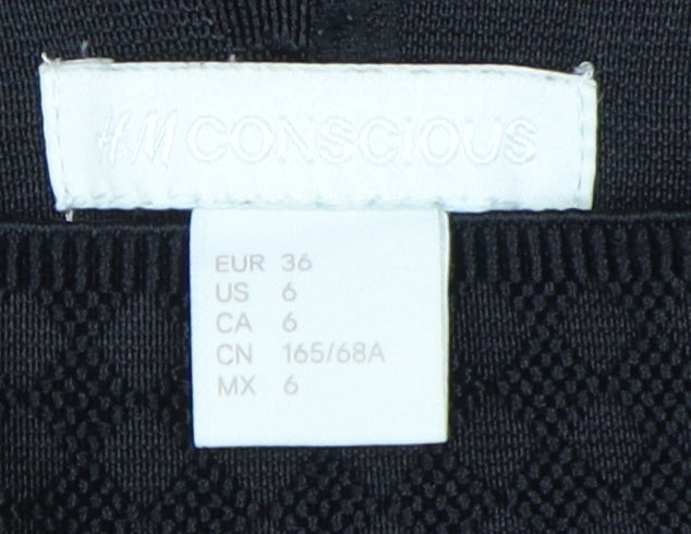 Womens UK Size 8 H&M Regular Fit  Black Trousers