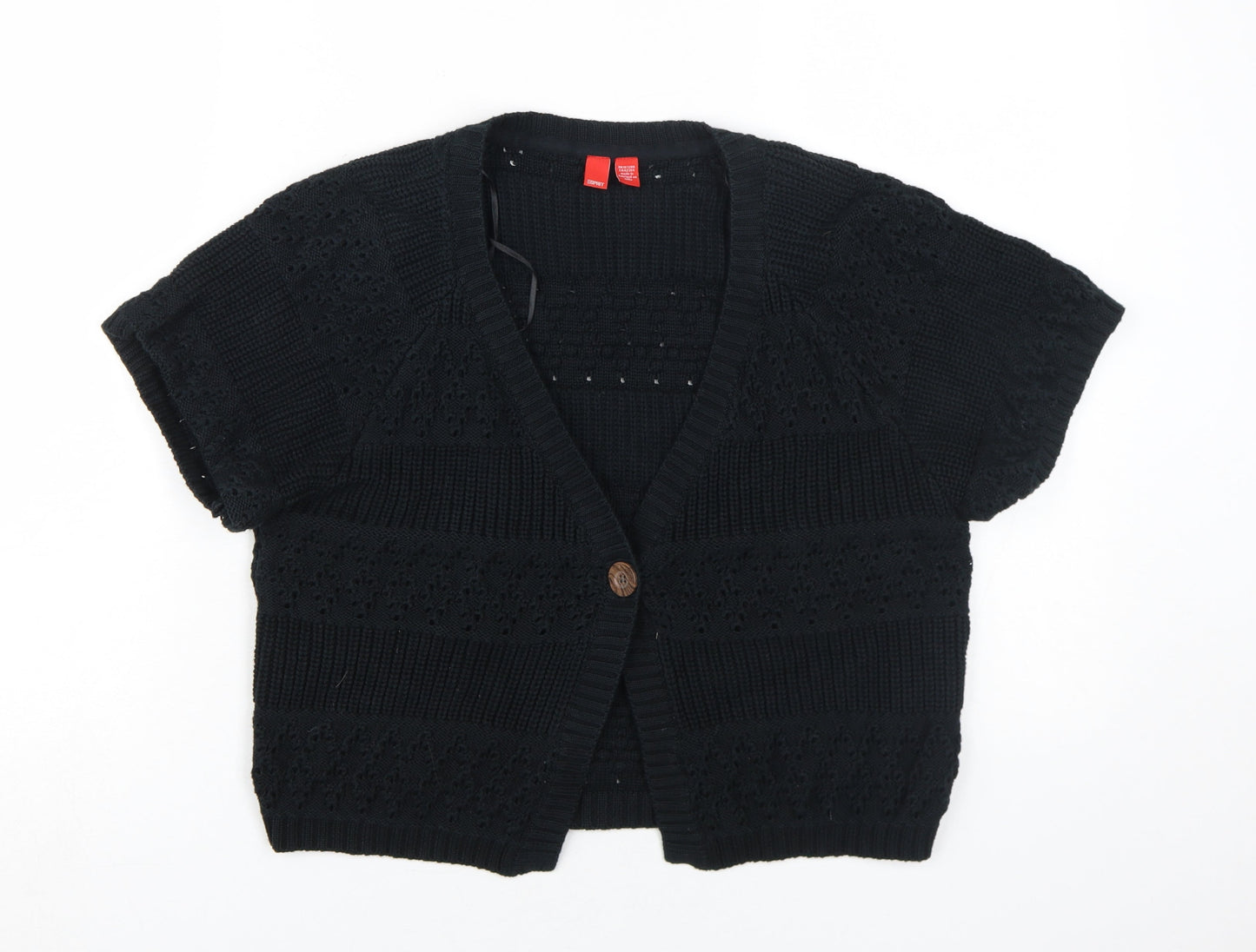 Womens UK Size L Esprit Black Cardigan Jumper