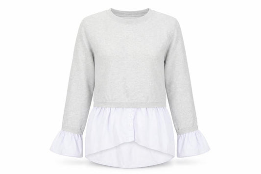 Womens UK Size M QED London Grey Pullover Jumper