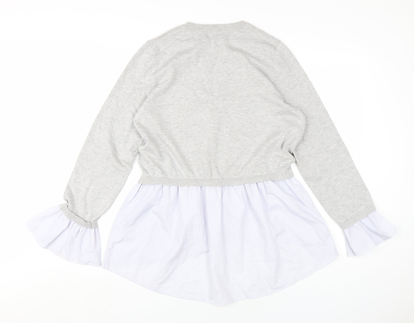 Womens UK Size M QED London Grey Pullover Jumper