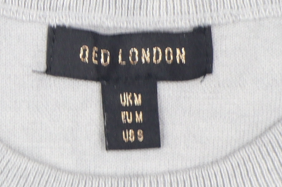 Womens UK Size M QED London Grey Pullover Jumper