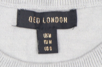 Womens UK Size M QED London Grey Pullover Jumper