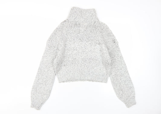 Womens UK Size XS Hollister Grey Pullover Jumper