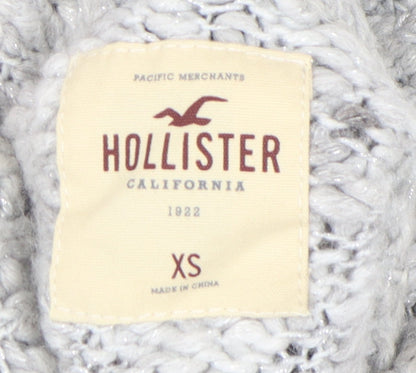 Womens UK Size XS Hollister Grey Pullover Jumper