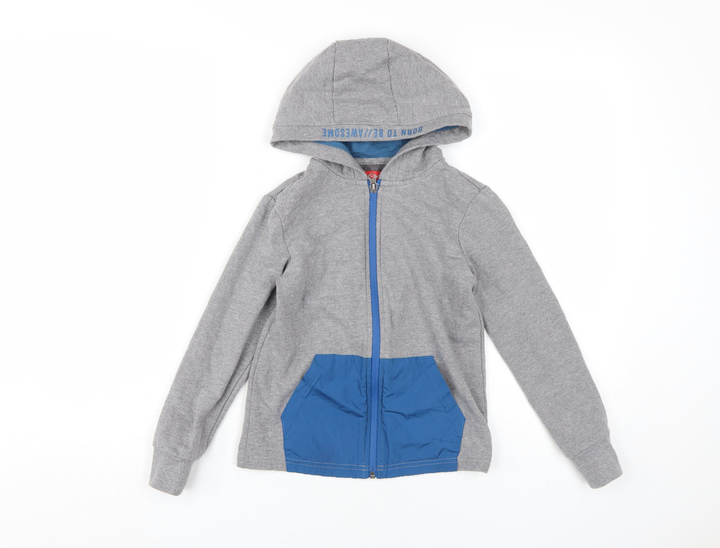 Lily & Dan Boys Grey Full Zip Hoodie Size 7-8 Years