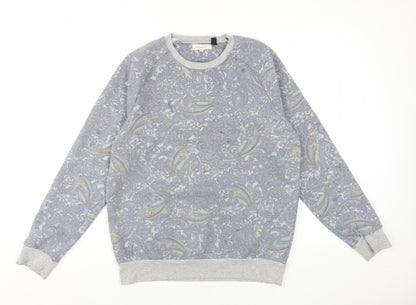 Topman Men's Grey Paisley Pullover Sweatshirt - M