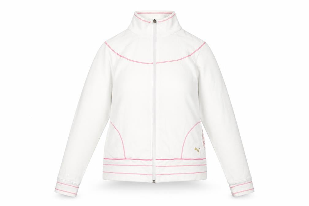 Womens UK Size 12 PUMA White Full Zip Sweatshirt
