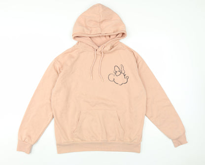 Womens UK Size M Disney Pink Pullover Hoodie
