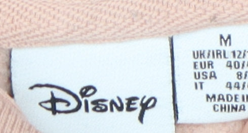 Womens UK Size M Disney Pink Pullover Hoodie