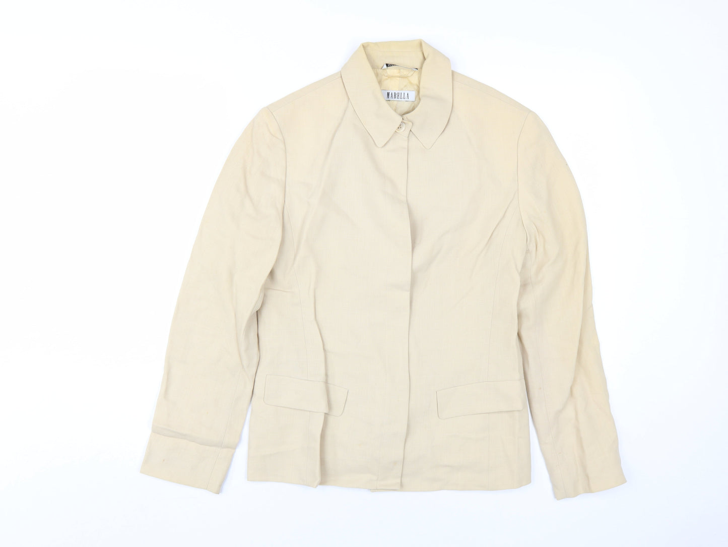 Womens UK Size 8 Marella Beige Basic Jacket