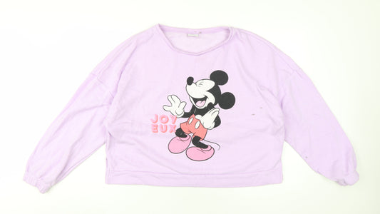 Womens UK Size 16-18 Disney Purple Pullover Sweatshirt