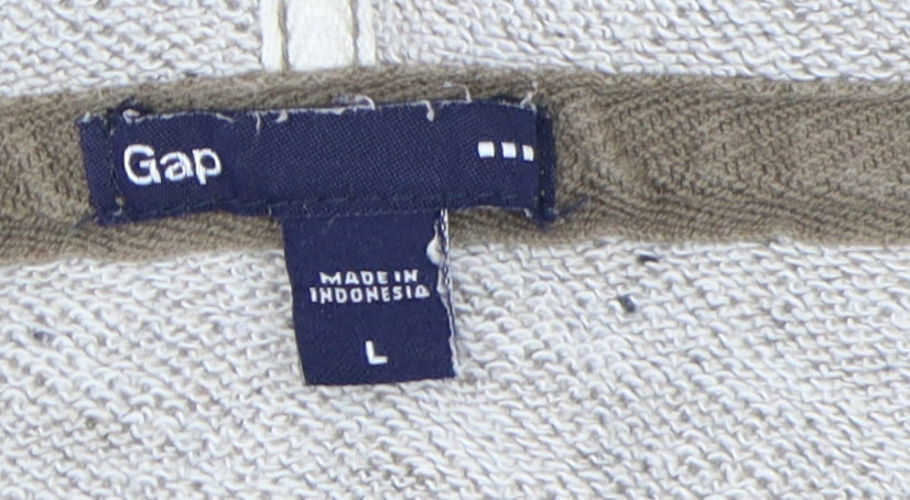 Gap Unisex Brown Cotton Hoodie L - Casual Autumn/Winter