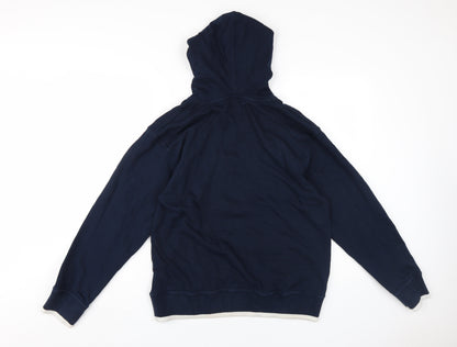 RBS Boys Blue Pullover Hoodie Medium Sports Logo Rugby