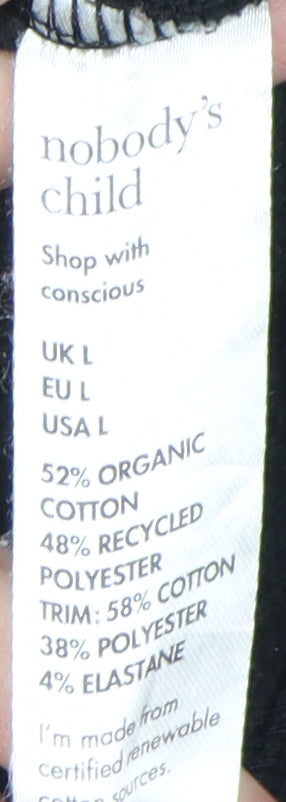 Close-up detail of Nobody's Child Women's Black Pullover Hoodie -, size L