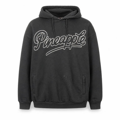 Pineapple Black Hoodie for Women, M, Polyester Blend