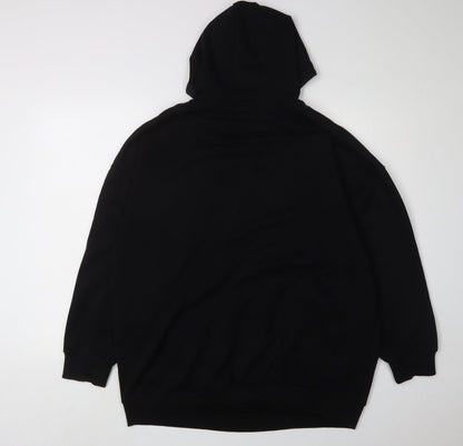 Pineapple Black Hoodie for Women, M, Polyester Blend