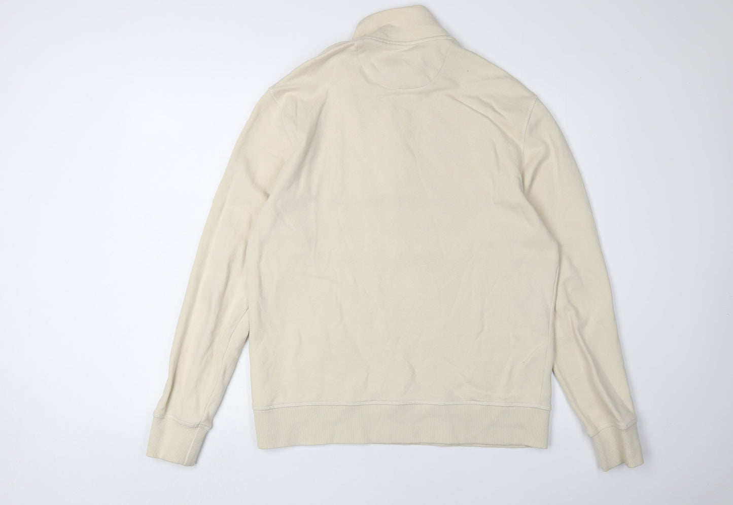 Mens UK Size L Farah Beige Henley Sweatshirt