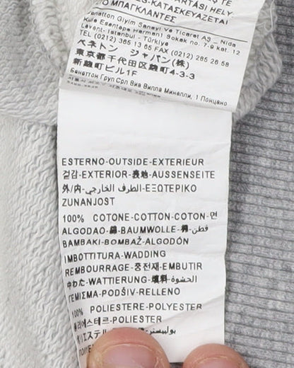 United Colors of Benetton Boys Grey Full Zip Hoodie, Size 8-9 Years
