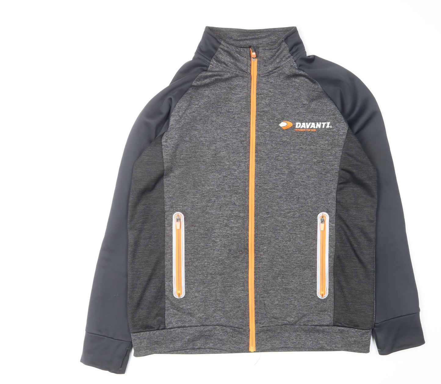 Davanti Men's Grey XL Full Zip Sports Sweatshirt