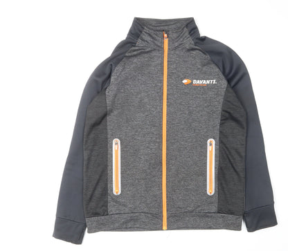 Davanti Men's Grey XL Full Zip Sports Sweatshirt