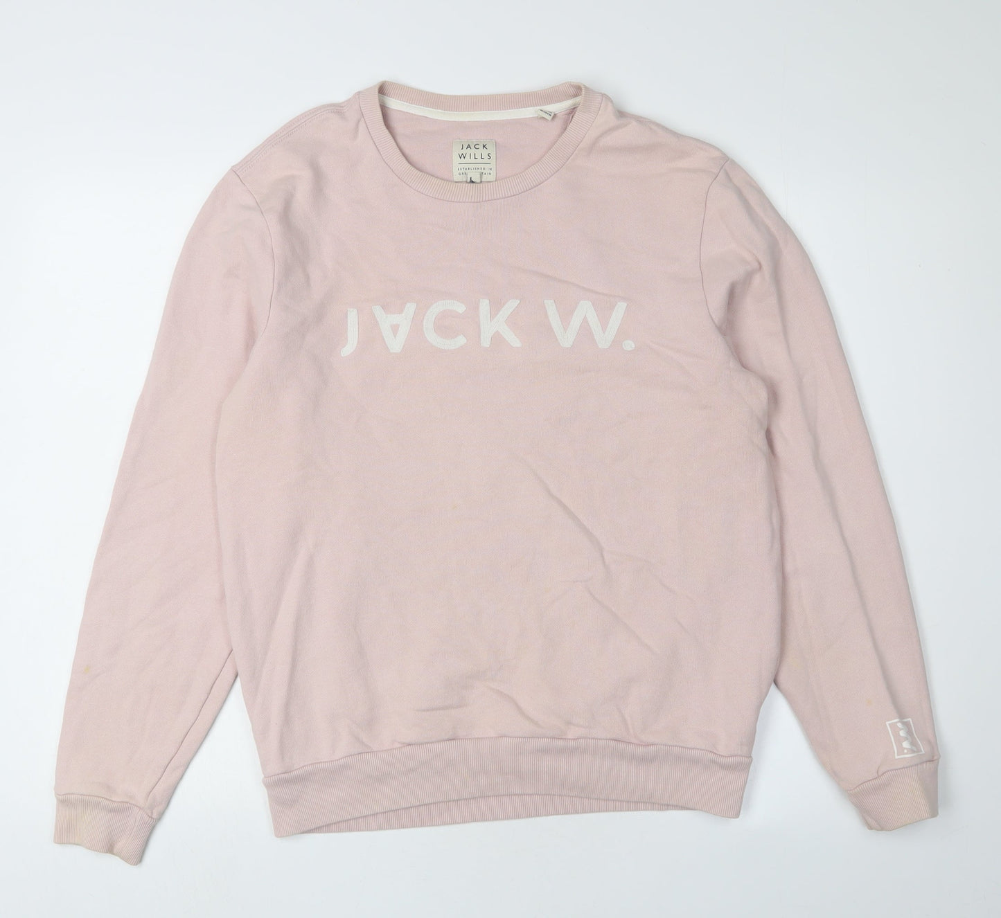 Womens UK Size S Jack Wills Pink Pullover Sweatshirt