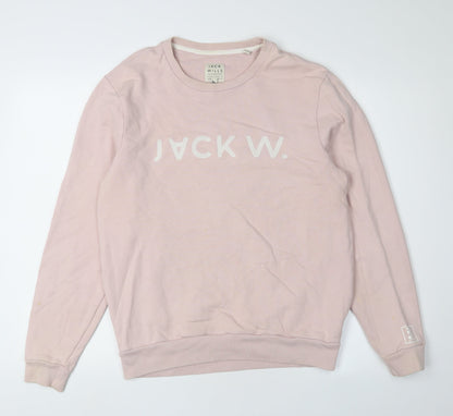 Womens UK Size S Jack Wills Pink Pullover Sweatshirt