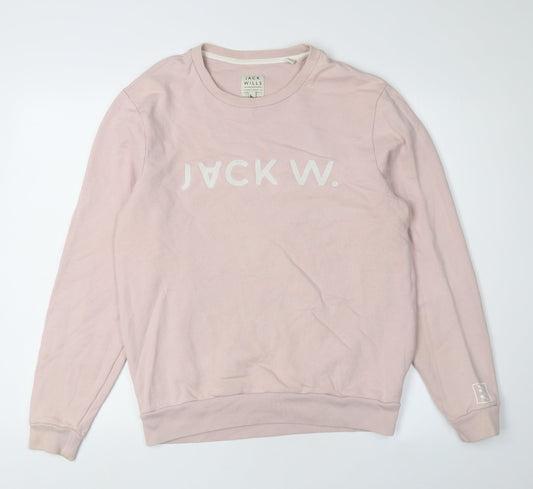 Womens UK Size S Jack Wills Pink Pullover Sweatshirt