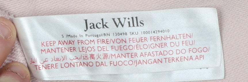 Womens UK Size S Jack Wills Pink Pullover Sweatshirt