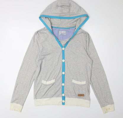 Nanny State Grey Hooded Cardigan M Unisex Adults