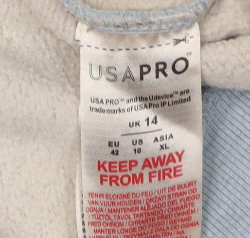 USA Pro Women's Blue Pullover Hoodie Size 14