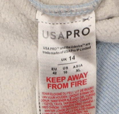 USA Pro Women's Blue Pullover Hoodie Size 14