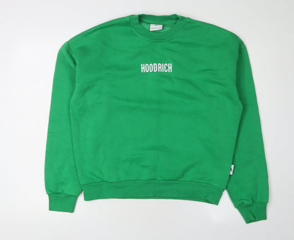 Mens UK Size XS Hoodrich Green Pullover Sweatshirt