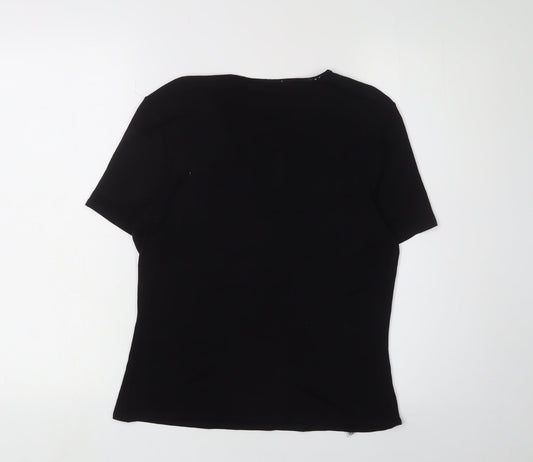 Fenn Wright Manson Women's Black Short Sleeve Top L