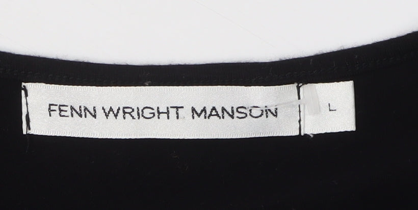 Fenn Wright Manson Women's Black Short Sleeve Top L