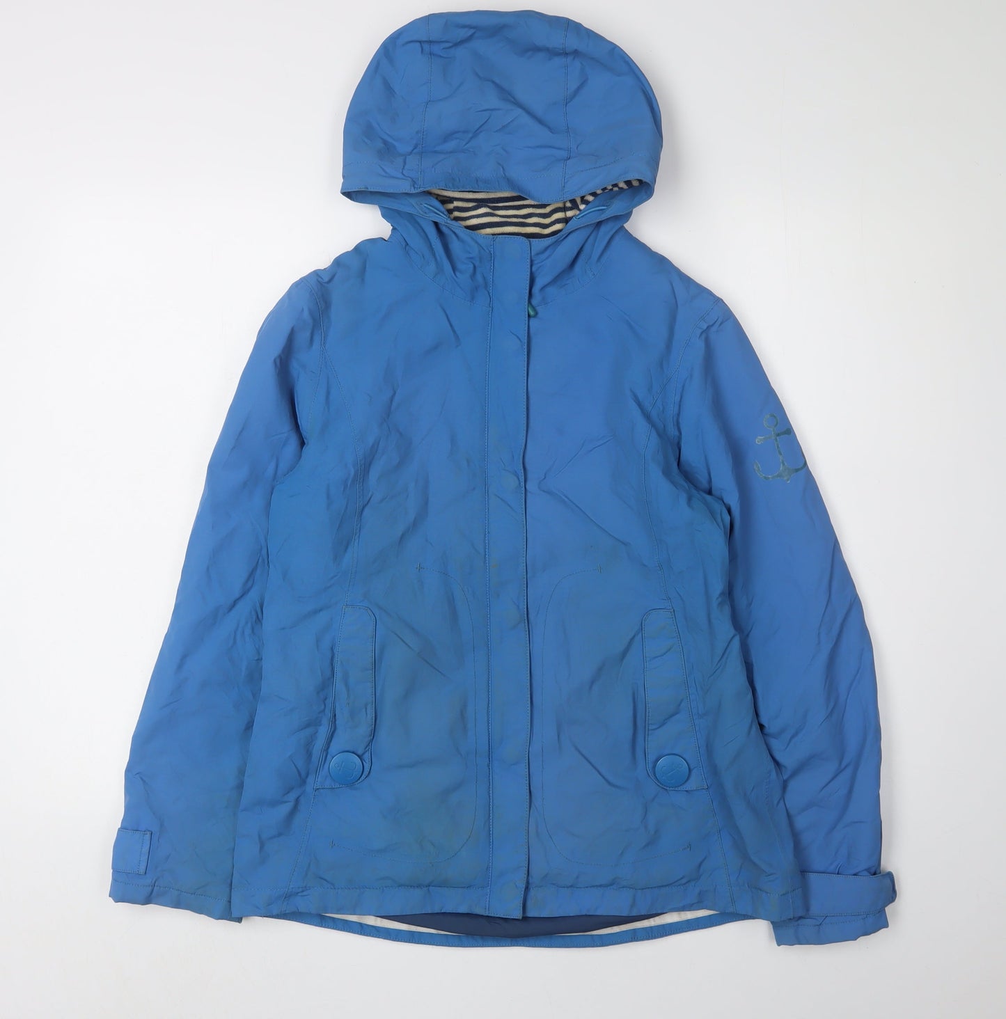 Womens UK Size 8 Seasalt Cornwall Blue Rain Coat