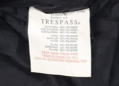 Trespass Boys Black Ski Jacket Age 9-10 Insulated Hooded