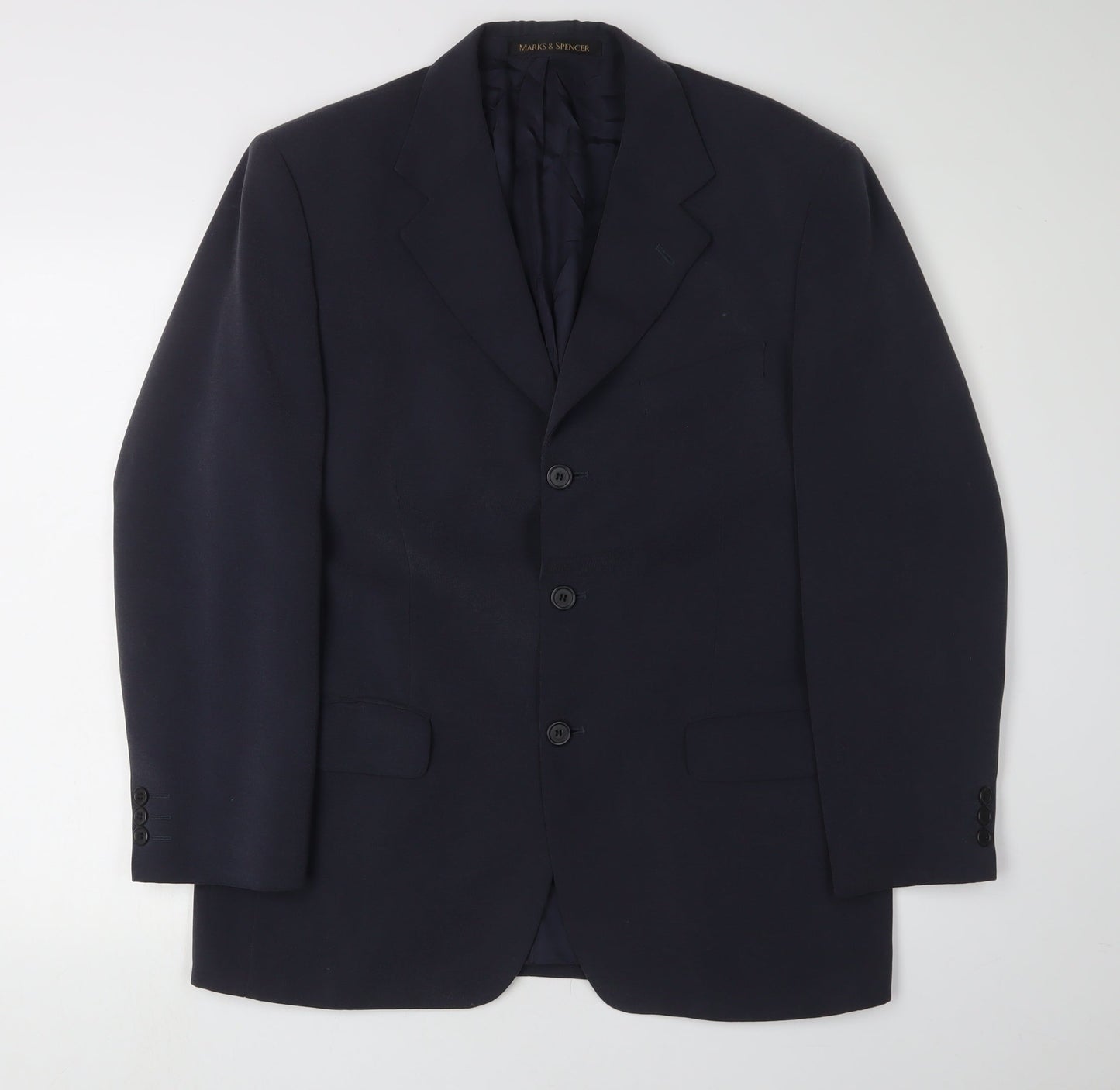 Mens UK Size 40 Marks and Spencer Regular Blue Suit Jacket