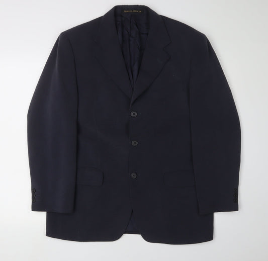Mens UK Size 40 Marks and Spencer Regular Blue Suit Jacket