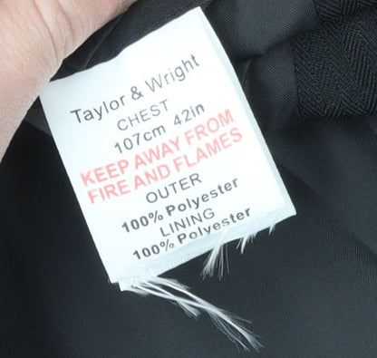 Mens UK Size 42 Taylor & Wright Regular Black Suit Jacket