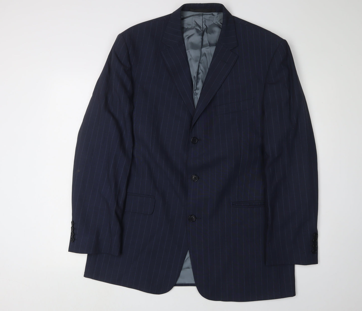 Mens UK Size 42 Marks and Spencer Regular Blue Suit Jacket