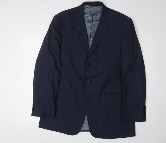 Mens UK Size 42 Marks and Spencer Regular Blue Suit Jacket