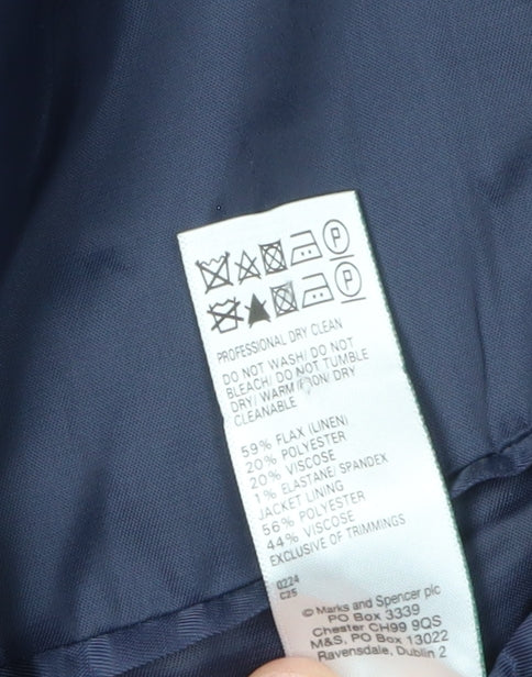 Mens UK Size 40 Marks and Spencer Regular Blue Suit Jacket