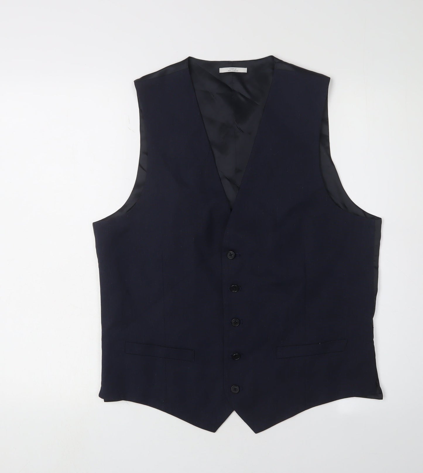 Mens UK Size 40 Marks and Spencer Regular Blue Suit Waistcoat